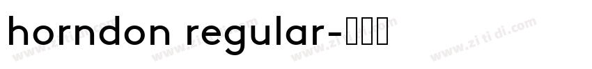 horndon regular字体转换